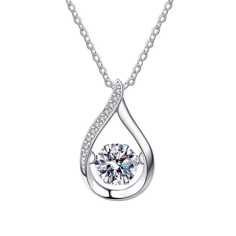 [Legend]DANCING WATER DROP MOISSANITE NECKLACE