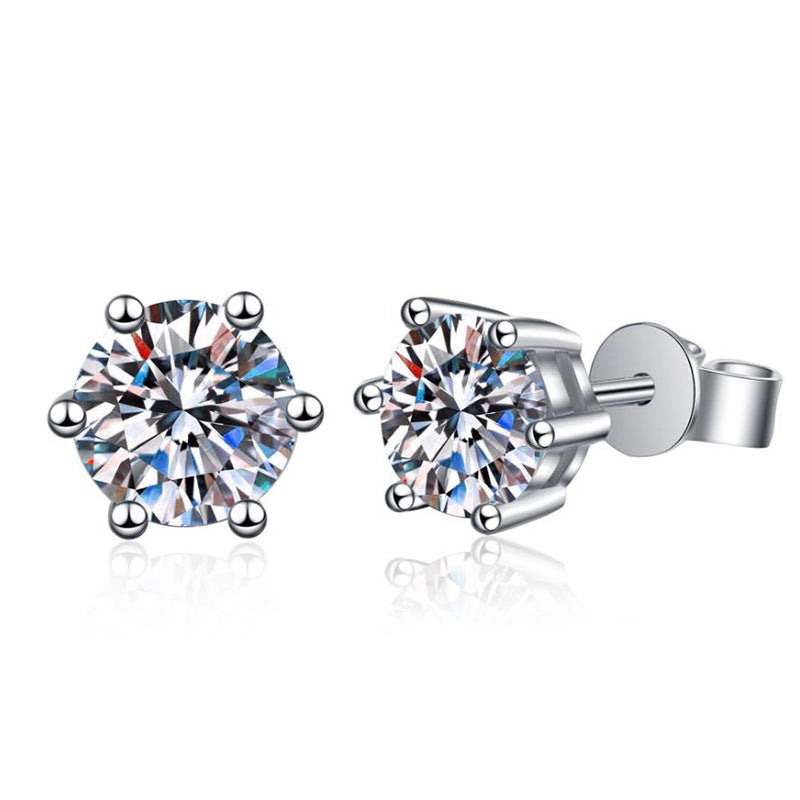 [Legend]SIX-PRONG MOISSANITE EARRINGS