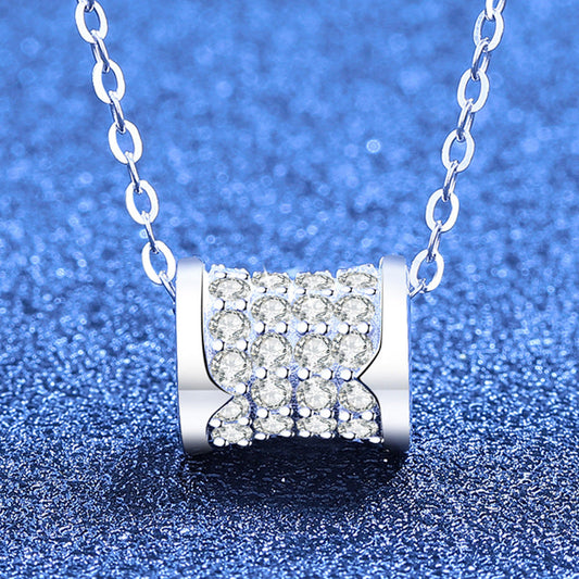 [Legend]FULL-PAVE "HOURGLASS" MOISSANITE NECKLACE