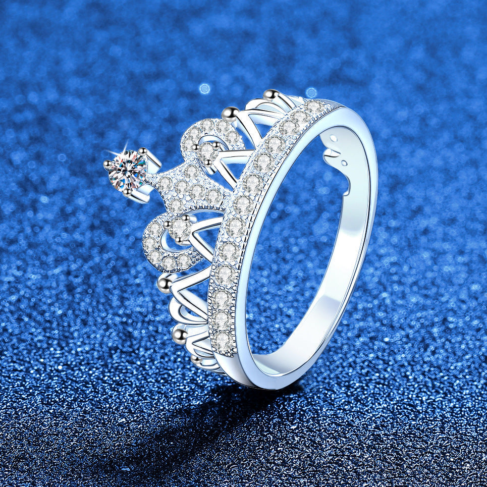 [Legend]DREAMY CROWN MOISSANITE RING - 1.2CT ELEGANT PRINCESS STYLE