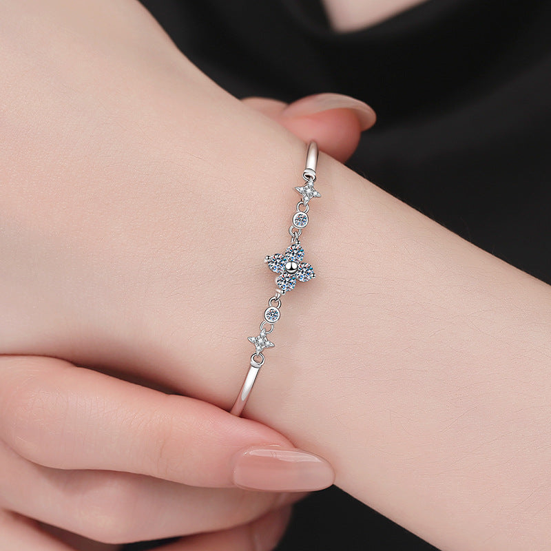 [Legend]CLOVER & TWIN-STAR MOISSANITE BRACELET