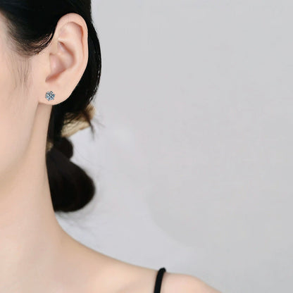 [Legend]SIX-PRONG MOISSANITE EARRINGS