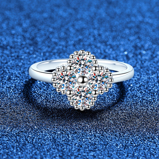 [Legend]ELEGANT FOUR-LEAF CLOVER MOISSANITE RING