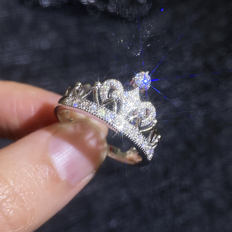 [Legend]DREAMY CROWN MOISSANITE RING - 1.2CT ELEGANT PRINCESS STYLE