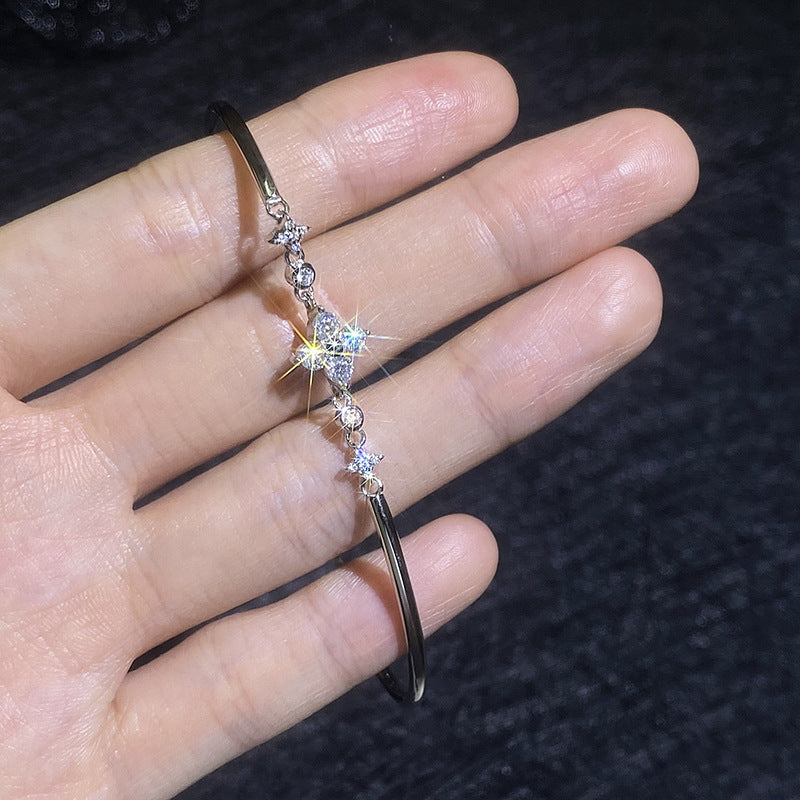 [Legend]CLOVER & TWIN-STAR MOISSANITE BRACELET