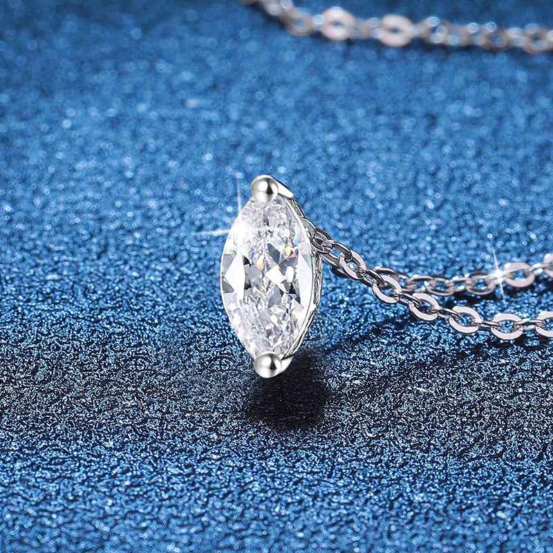 [Legend]SOPHISTICATED MARQUISE-CUT MOISSANITE PENDANT NECKLACE