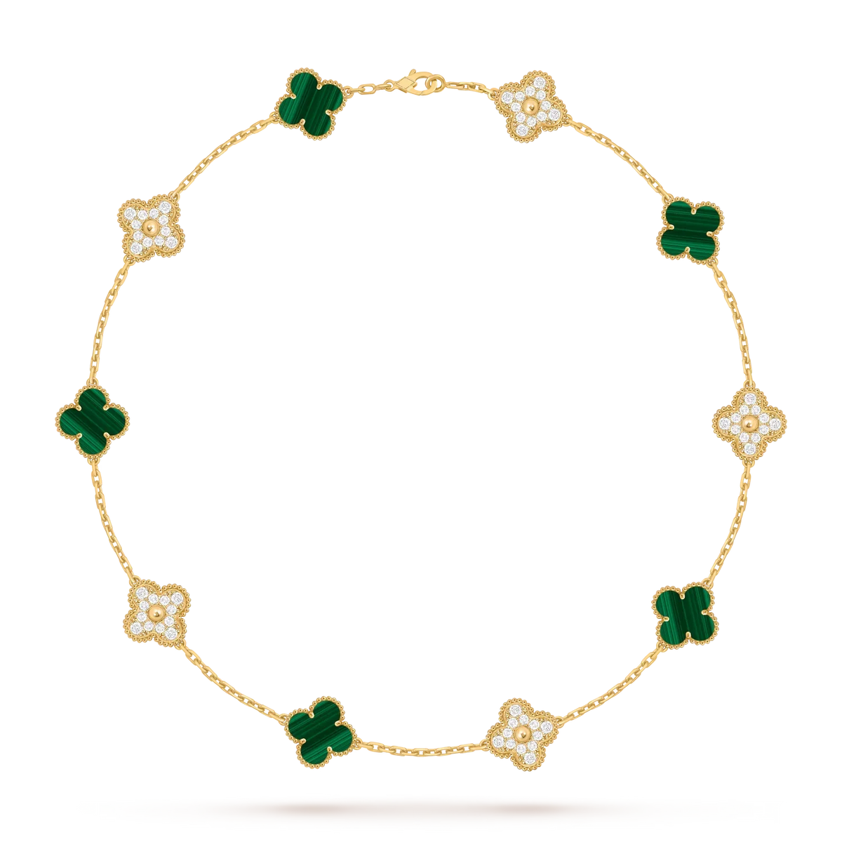 [Legend]CLASSIC LUCKY 10-MOTIF CLOVER NECKLACE GOLD COLLECTION
