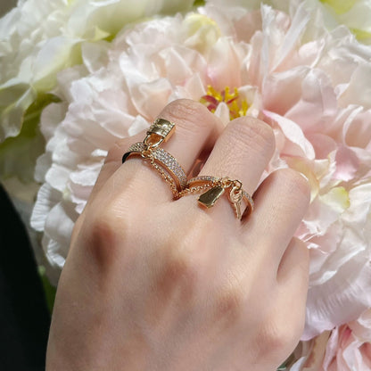 [Legend]HM KELLY CLOCHETTE DOUBLE RING IN  WITH DIAMONDS