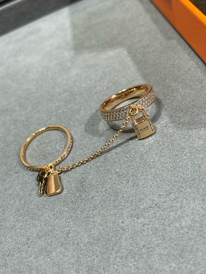 [Legend]HM KELLY CLOCHETTE DOUBLE RING IN  WITH DIAMONDS