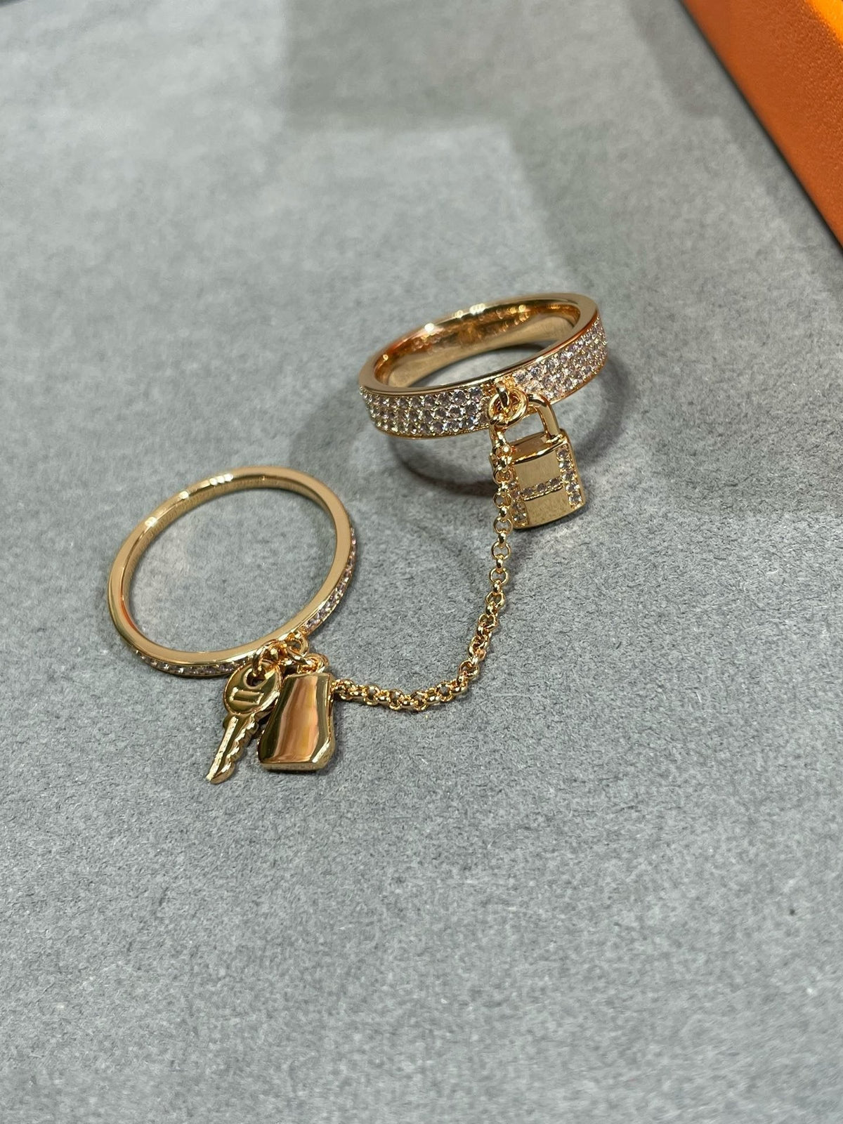 [Legend]HM KELLY CLOCHETTE DOUBLE RING IN  WITH DIAMONDS