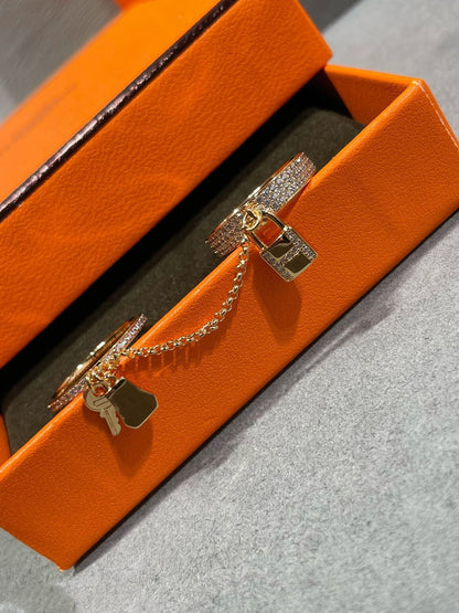 [Legend]HM KELLY CLOCHETTE DOUBLE RING IN  WITH DIAMONDS