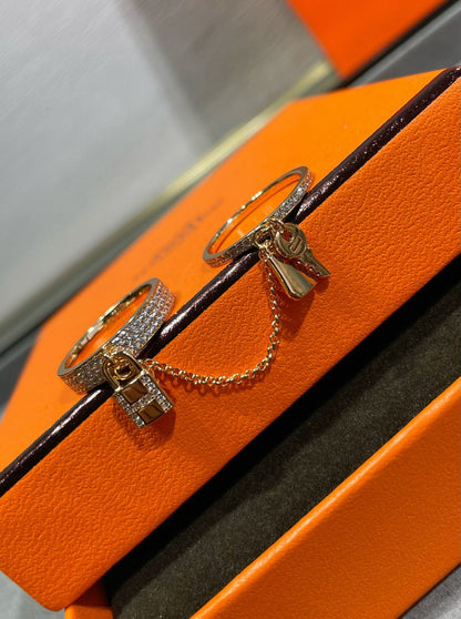 [Legend]HM KELLY CLOCHETTE DOUBLE RING IN  WITH DIAMONDS