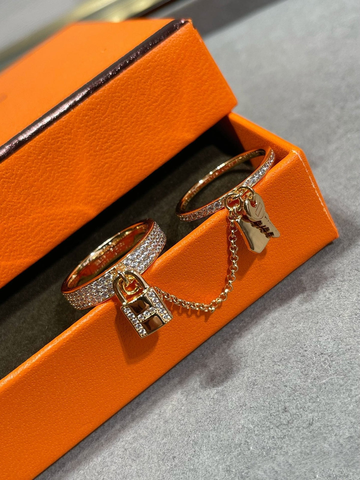 [Legend]HM KELLY CLOCHETTE DOUBLE RING IN  WITH DIAMONDS