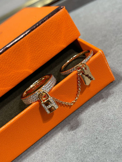 [Legend]HM KELLY CLOCHETTE DOUBLE RING IN  WITH DIAMONDS