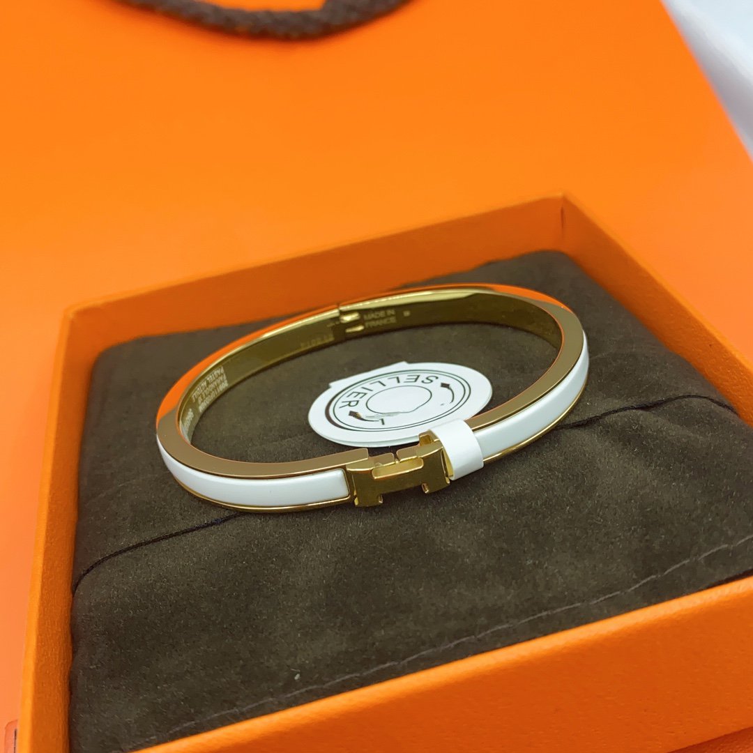 [Legend]CLASSIC HM CLIC WHITE 8MM ENAMEL BRACELET