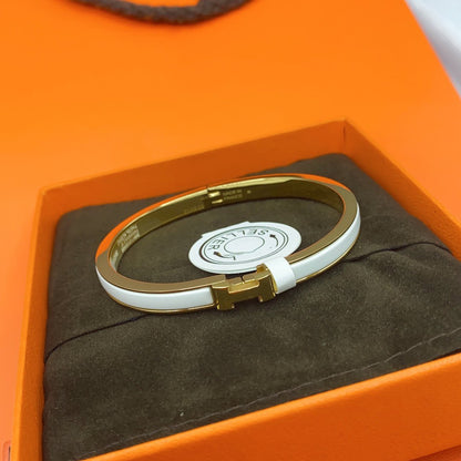 [Legend]CLASSIC HM CLIC WHITE 8MM ENAMEL BRACELET