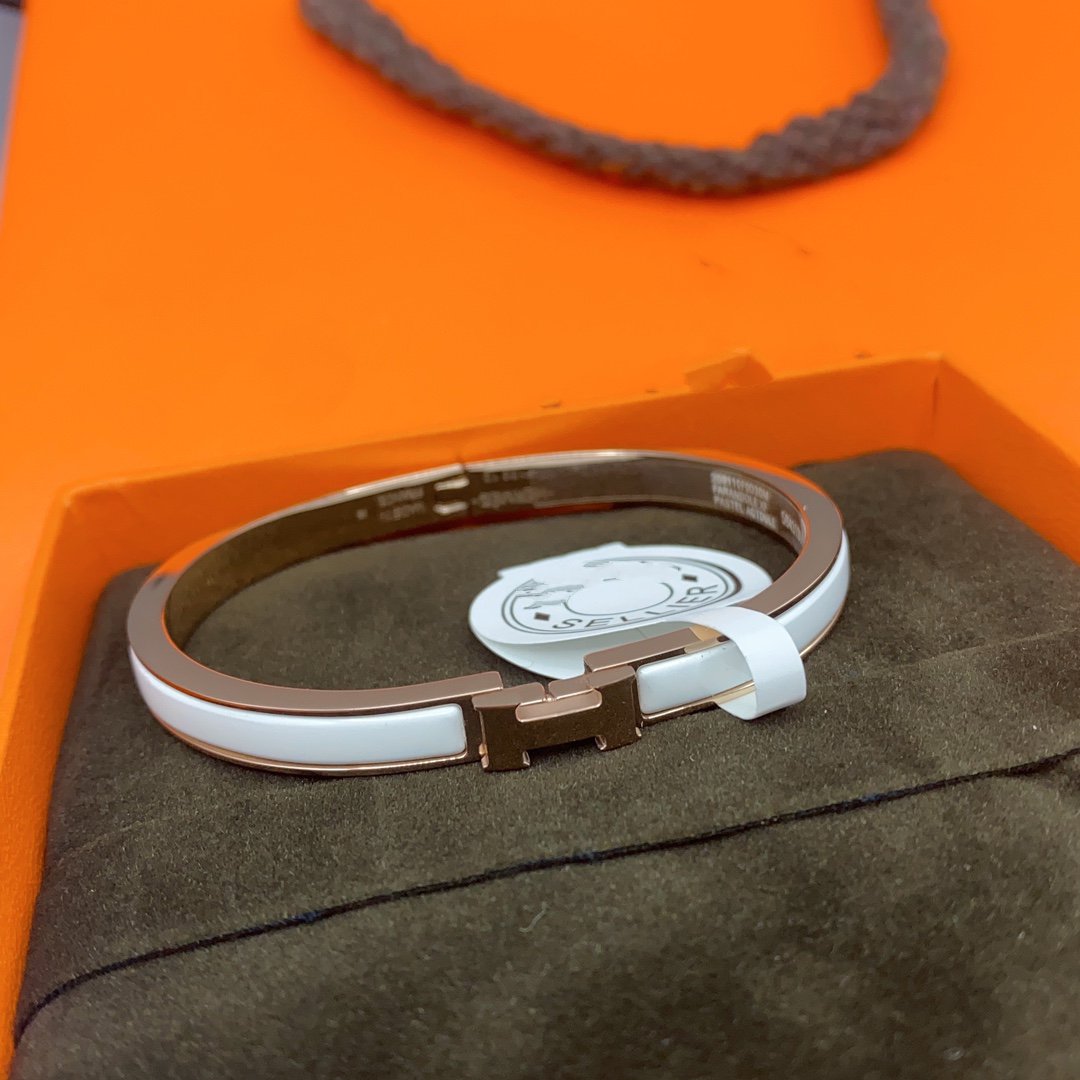 [Legend]CLASSIC HM CLIC WHITE 8MM ENAMEL BRACELET