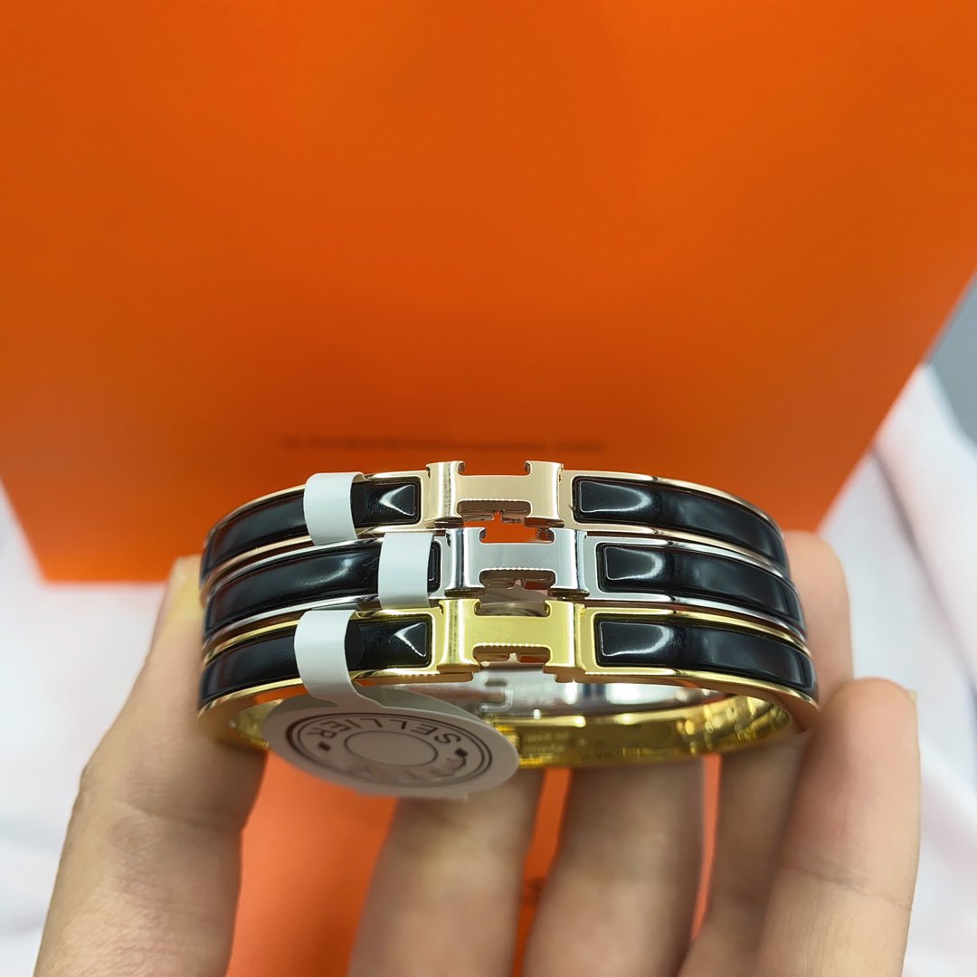 [Legend]CLASSIC HM CLIC BLACK 8MM ENAMEL BRACELET