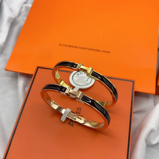 [Legend]CLASSIC HM CLIC BLACK 8MM ENAMEL BRACELET