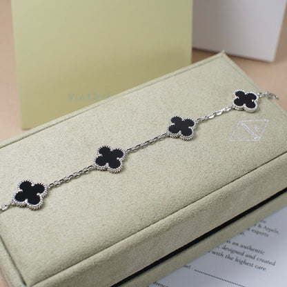 [Legend]LUCKY CLOVER 5-MOTIF BRACELET - BLACK OXNY COLLECTION