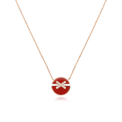 [Legend]JEUX DE ROSE GOLD DIAMOND NECKLACE
