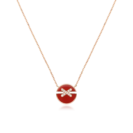 [Legend]JEUX DE ROSE GOLD DIAMOND NECKLACE