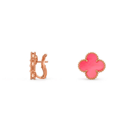 [Legend]15MM CLOVER FLOWER STUD EARRINGS ROSE GOLD COLLECTION
