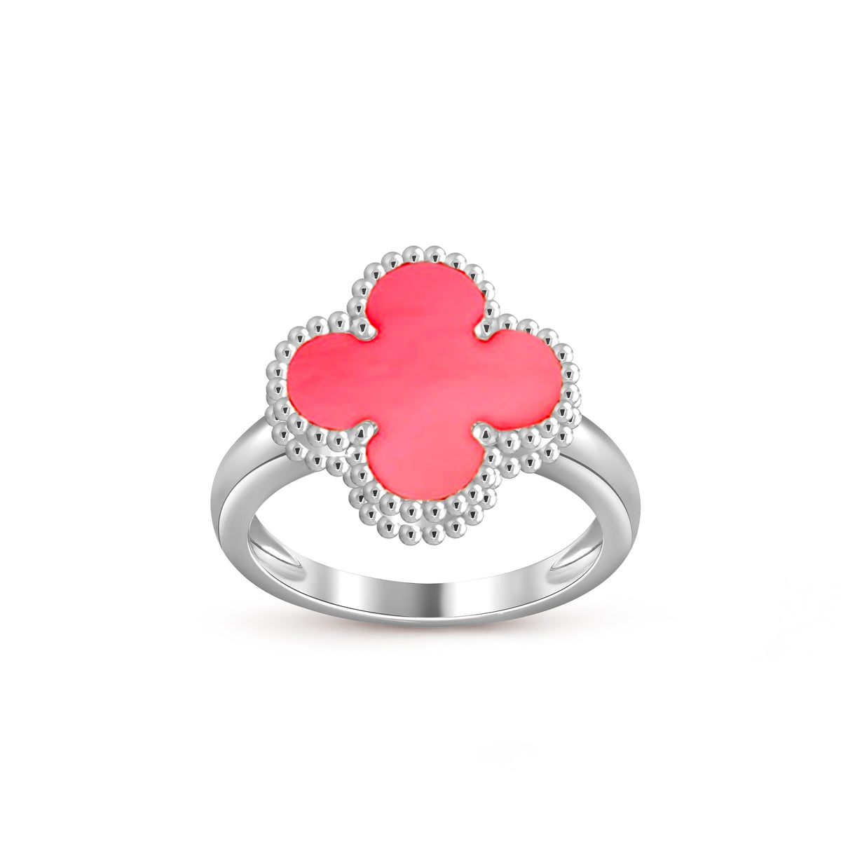 [Legend]LUCKY CLOVER VINTAGE WHITE GOLD RING COLLECTION