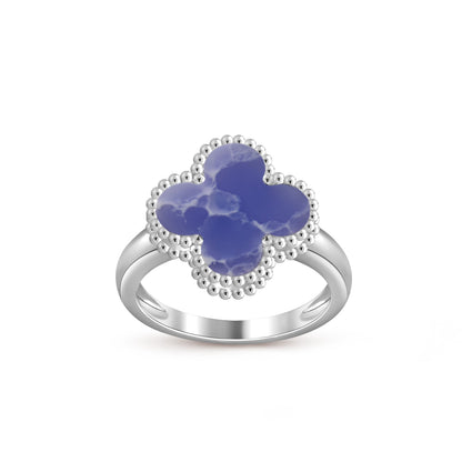 [Legend]LUCKY CLOVER VINTAGE WHITE GOLD RING COLLECTION