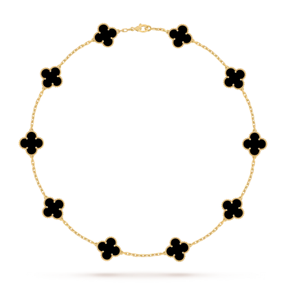 [Legend]CLASSIC LUCKY 10-MOTIF CLOVER NECKLACE GOLD COLLECTION