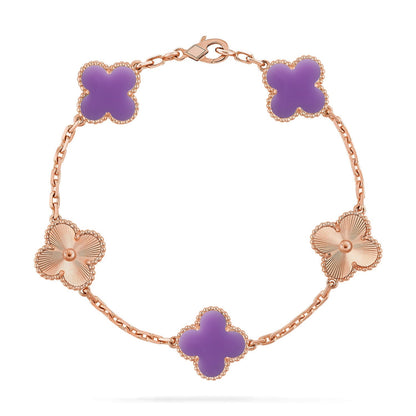 [Legend]LUCKY CLOVER 5-MOTIF BRACELET - LAVENDER COLLECTION
