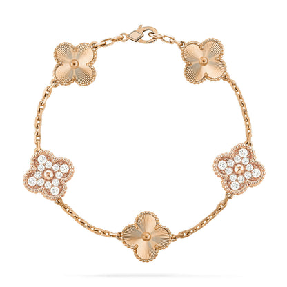 [Legend]LUCKY CLOVER 5-MOTIF BRACELET - LASER COLLECTION