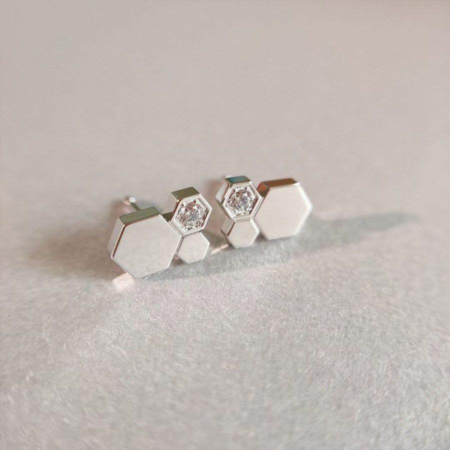 [Legend]BEE LOVE SILVER DIAMOND EARRINGS