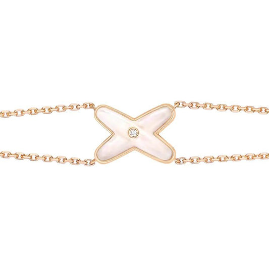 [Legend]JEUX BRACELET WHITE MOP ROSE GOLD 1 DIAMOND