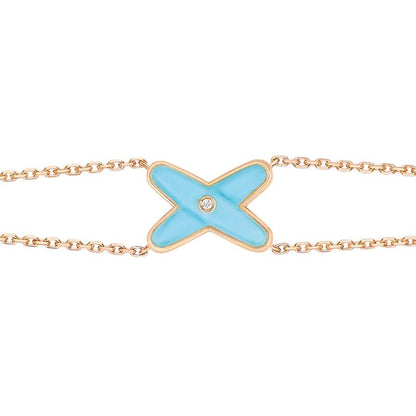 [Legend]JEUX BRACELET TURQUOISE ROSE GOLD 1 DIAMOND