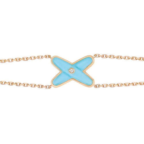 [Legend]JEUX BRACELET TURQUOISE ROSE GOLD 1 DIAMOND