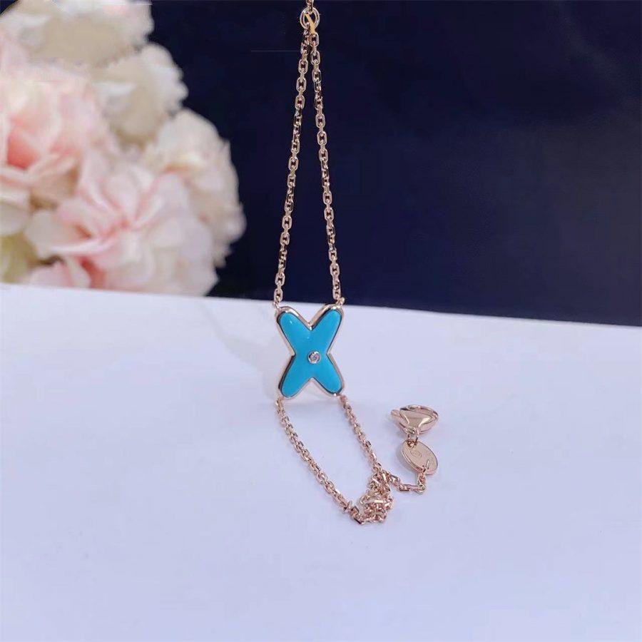 [Legend]JEUX BRACELET TURQUOISE ROSE GOLD 1 DIAMOND
