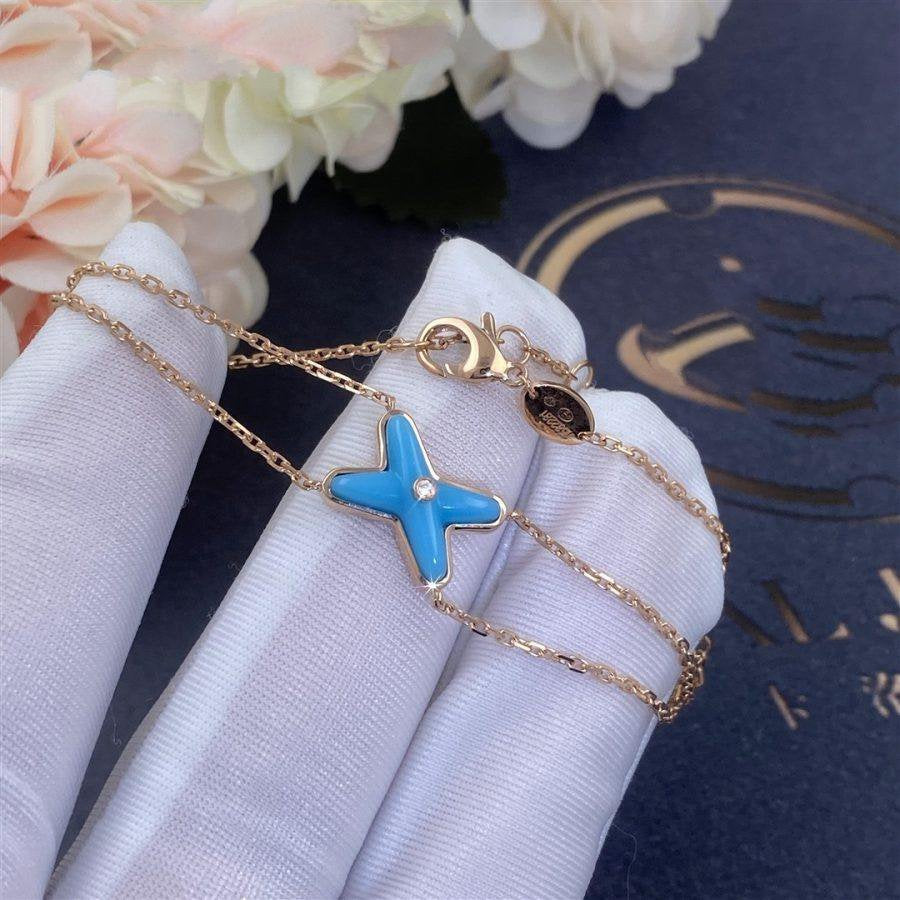 [Legend]JEUX BRACELET TURQUOISE ROSE GOLD 1 DIAMOND