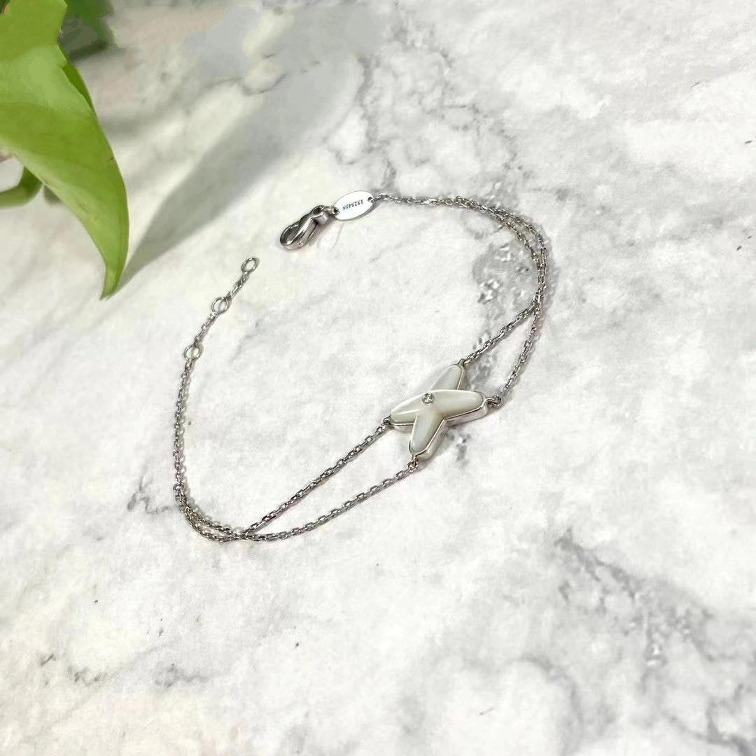 [Legend]JEUX BRACELET WHITE MOP SILVER 1 DIAMOND