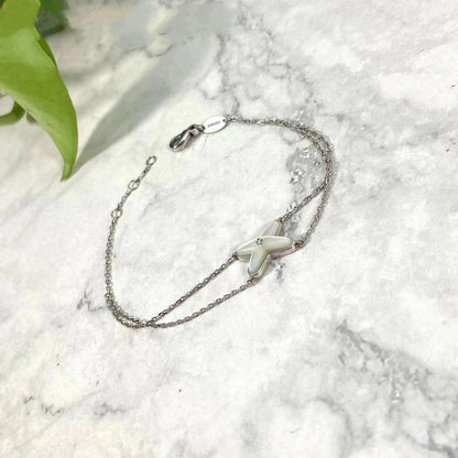 [Legend]JEUX BRACELET WHITE MOP SILVER 1 DIAMOND