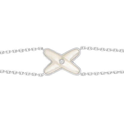 [Legend]JEUX BRACELET WHITE MOP SILVER 1 DIAMOND