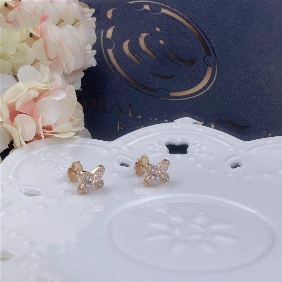 [Legend]JEUX DE ROSE GOLD DIAMOND EARRINGS