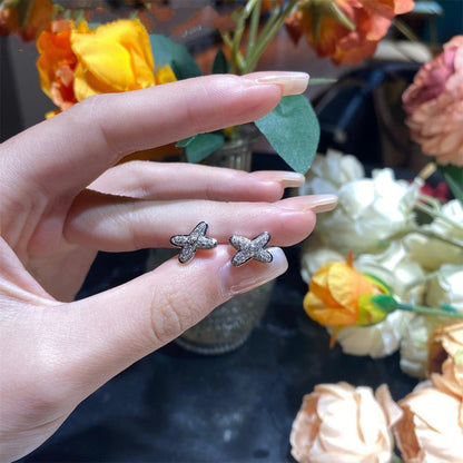 [Legend]JEUX DE SILVER DIAMOND EARRINGS