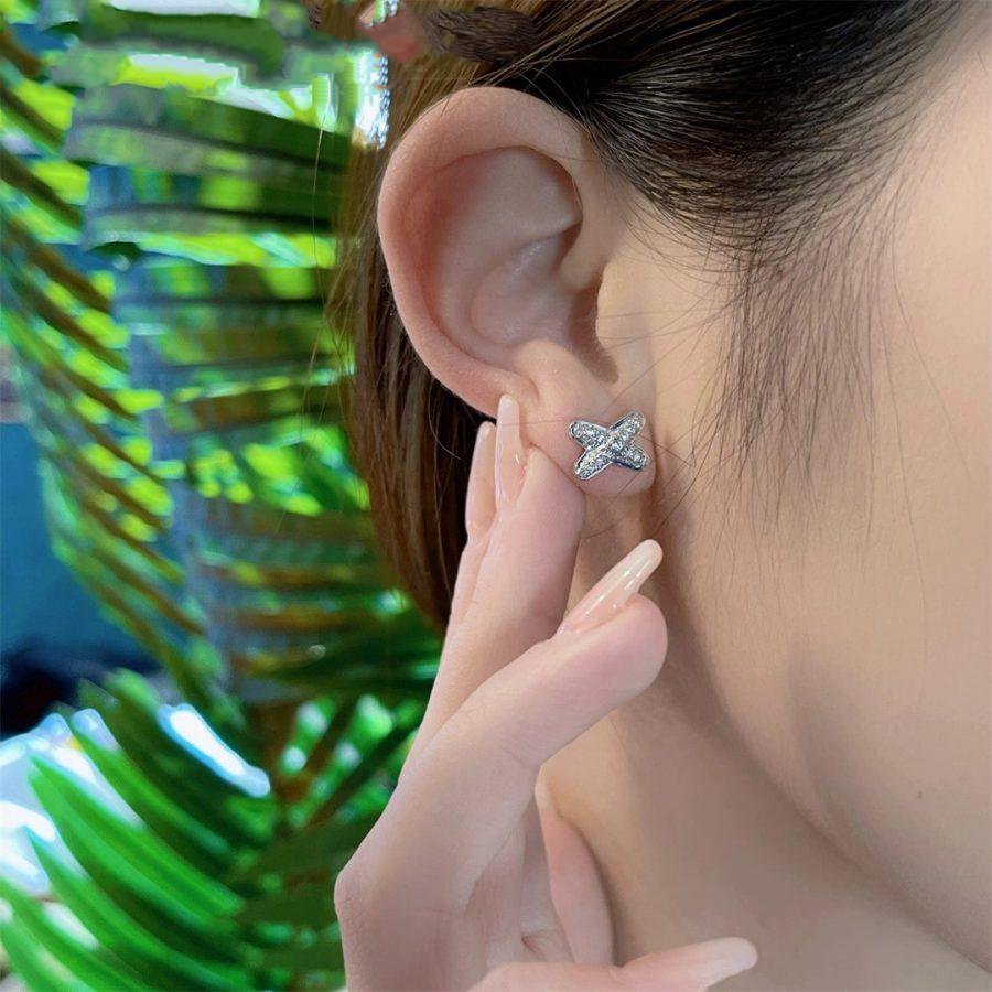[Legend]JEUX DE SILVER DIAMOND EARRINGS