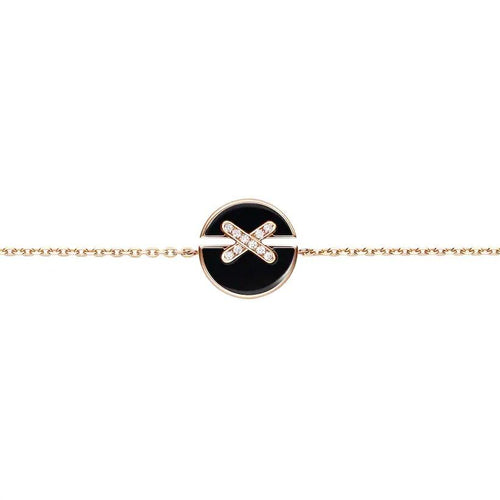 [Legend]JEUX DE BRACELET ONYX ROSE GOLD DIAMOND