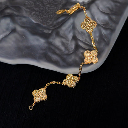 [Legend]LUCKY CLOVER 5-MOTIF BRACELET - BRONZING