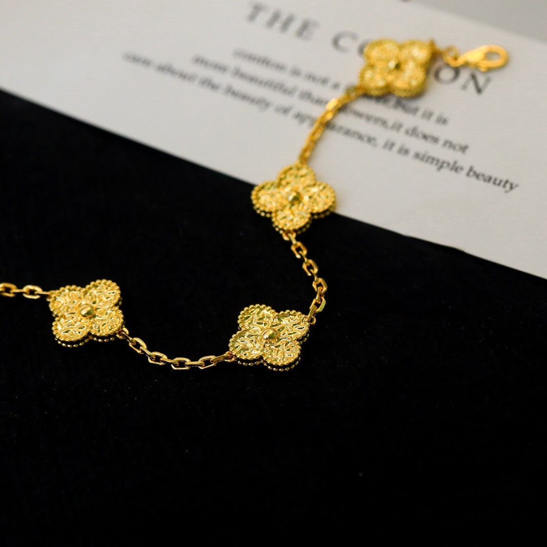 [Legend]LUCKY CLOVER 5-MOTIF BRACELET - BRONZING