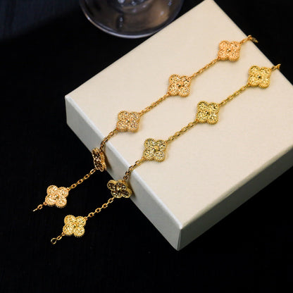 [Legend]LUCKY CLOVER 5-MOTIF BRACELET - BRONZING