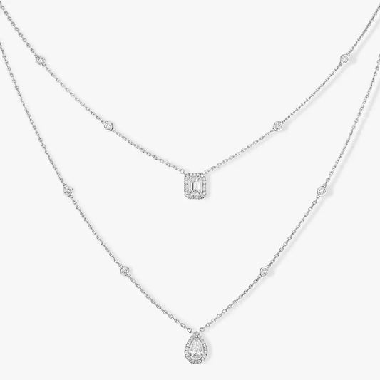 [Legend]MY TWIN 2-ROW DIAMOND NECKLACE