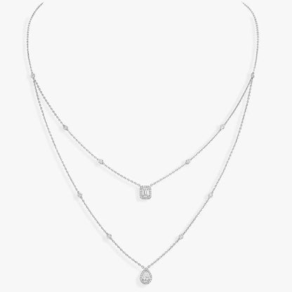 [Legend]MY TWIN 2-ROW DIAMOND NECKLACE